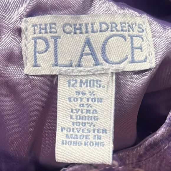 Vtg The Children’s Place 12M Purple Floral Snake Print Jacquard Dress 90s Retro - Picture 5 of 5